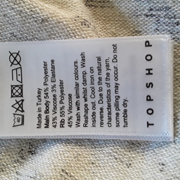 NWT Topshop Sweatshirt Mini Dress in Oatmeal 12 - Picture 15 of 16